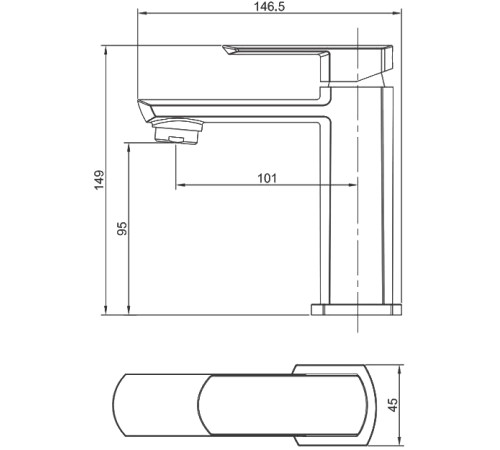 Смеситель для раковины Aquanet Cinetic AF120-10С