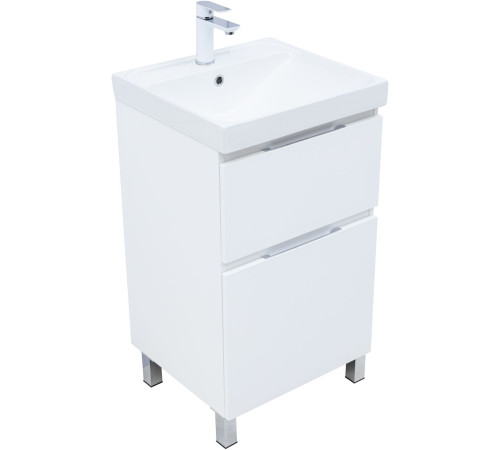 Тумба под раковину Aquanet Алвита New 50 напольная, белый матовый