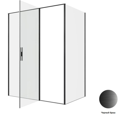 Душевой уголок Allen Brau Priority 160x100 3.31039.BBA + 3.31048.BBA черный браш