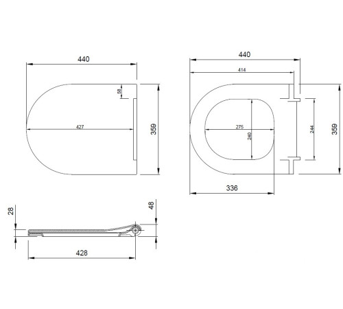 Крышка-сиденье для унитаза Allen Brau Priority 4.31004.31 черный матовый