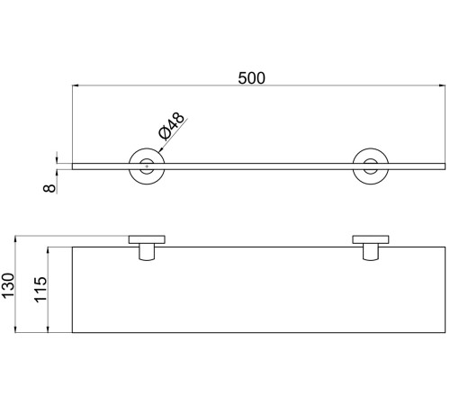 Полочка Allen Brau Priority 6.31013-BN никель браш