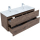 Тумба под раковину Aquanet Алвита New 60 2 ящика, дуб веллингтон табак