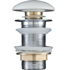 Донный клапан Aquanet белый, без перелива