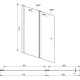 Шторка на ванну Aquanet Alfa 4 NF6222-pivot , прозрачное стекло
