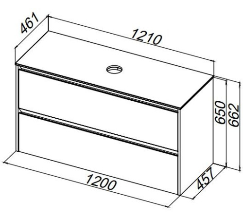 Тумба под раковину Allen Brau Activity 120 1.34015.AM антрацит матовый/олива браш