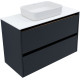 Тумба под раковину Allen Brau Activity 100 1.34006.AM антрацит матовый/черный браш