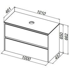 Столешница Allen Brau Activity 100 1.35024.ON акриловый камень оникс