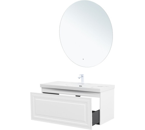 Тумба под раковину Aquanet Агата 110 белый сатин