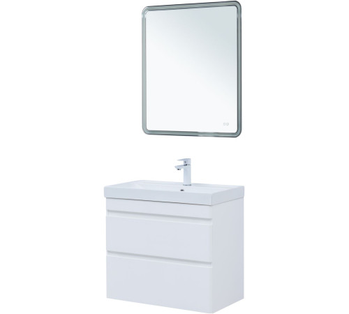 Тумба под раковину Aquanet Слим 80 белый сатин