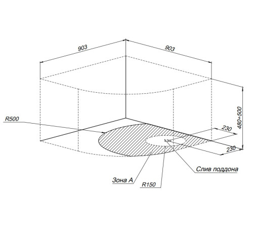 Душевой поддон Aquanet Optimal 90х90 глубокий