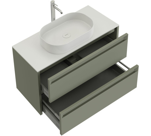 Тумба под раковину Allen Brau Fantasy 100 1.11003.CGM 2.0 олива матовый