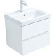 Тумба под раковину Aquanet Беркли 50 белый глянец (2 ящика)