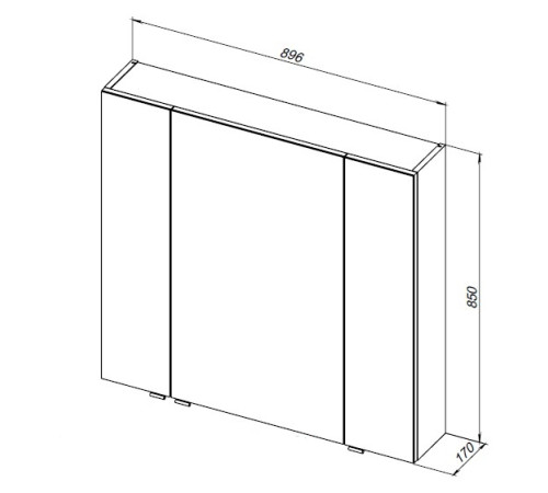 Зеркальный шкаф Aquanet Алвита new 90 белый матовый