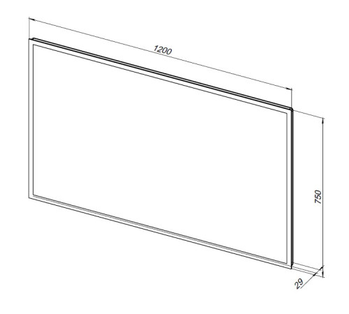 Зеркало Aquanet Оптима 120 с LED подсветкой