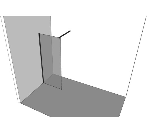 Душевая перегородка Allen Brau Infinity 1 90 3.21007.BA серебро браш