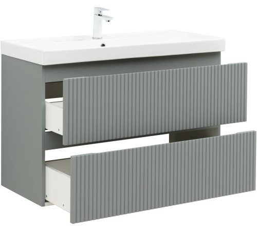 Тумба под раковину Aquanet Джейн (Flat) 100 мисти грин