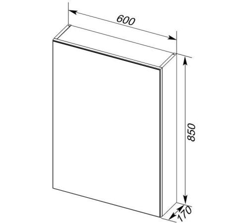 Зеркальный шкаф Aquanet Алвита 60 серый антрацит