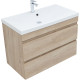 Тумба под раковину Aquanet Нота New 90 дуб светлый