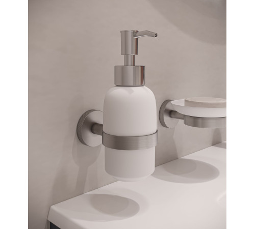 Дозатор для жидкого мыла Allen Brau Priority 6.31006-BN белый/никель браш