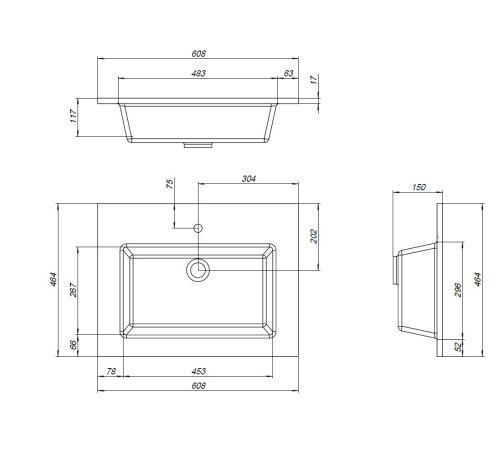Раковина Aquanet Текла 60
