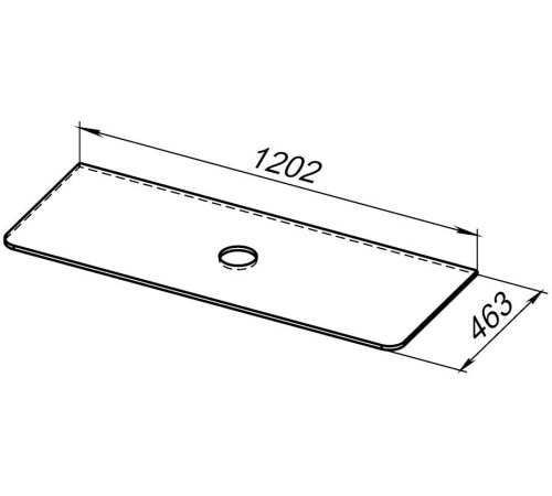Столешница Allen Brau Paris 120 1.36016.AL акриловый камень альба