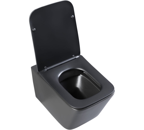 Унитаз подвесной Aquanet Rimless Tavr-W BL-103N-WHT black черный матовый