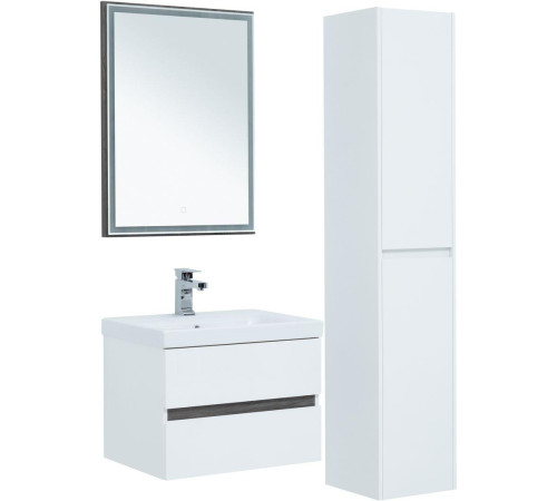 Тумба под раковину Aquanet Беркли 60 белый/дуб рошелье