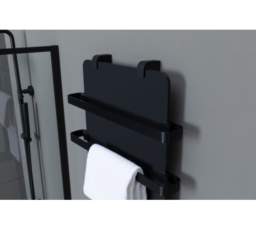Полотенцесушитель электрический Allen Brau Infinity 120x44 с рейлингом 2.0 и креплением, черный матовый