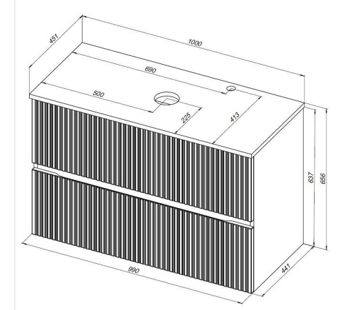 Тумба под раковину Aquanet Джейн 100 мисти грин