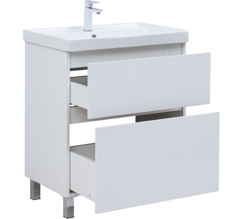 Тумба под раковину Aquanet Вега 70 напольная, белый глянец