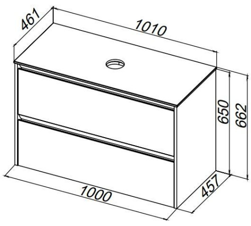 Столешница Allen Brau Activity 100 1.35024.AL акриловый камень альба