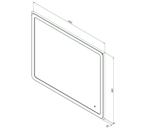Зеркало Aquanet Ирис 100 с подсветкой LED