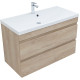 Тумба под раковину Aquanet Нота New 100 дуб светлый