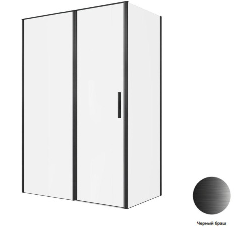 Душевой уголок Allen Brau Priority 140x80 3.31036.BBA + 3.31042.BBA черный браш