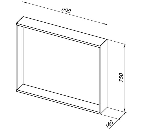 Зеркало Allen Brau Reality 90 1.32019.BB черный браш