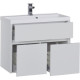Тумба с раковиной Aquanet Латина 80 белый