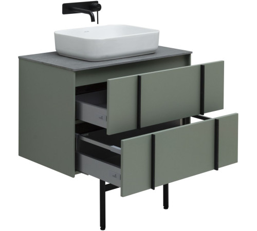 Тумба под раковину Allen Brau Reality 80 1.32005.CGM олива матовый