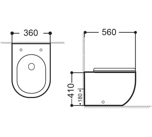 Биде напольное Aquanet Cetus 2.0 B1 LX-1831