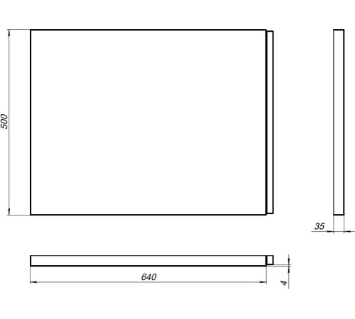 Боковой экран Aquanet West/Nord/Roma/Largo 70