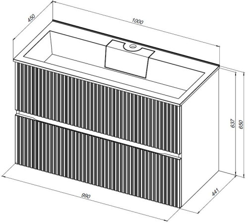 Тумба под раковину Aquanet Джейн 100 мисти грин