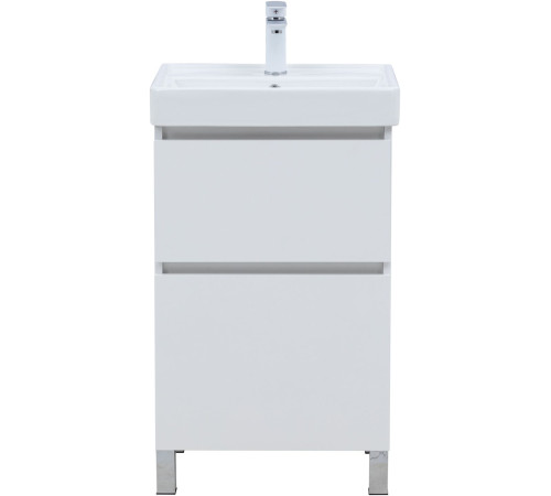 Тумба под раковину Aquanet Вега 50 напольная, белый глянец