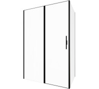 Душевой уголок Allen Brau Priority 140x80 3.31012.BBA + 3.31015.BBA черный браш