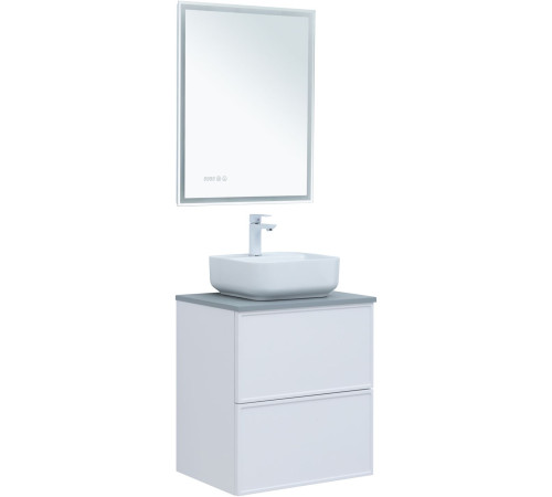 Тумба под раковину Aquanet Арт 60 белый матовый