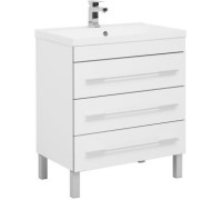 Тумба с раковиной Aquanet Верона 75 белый (напольная 3 ящика)
