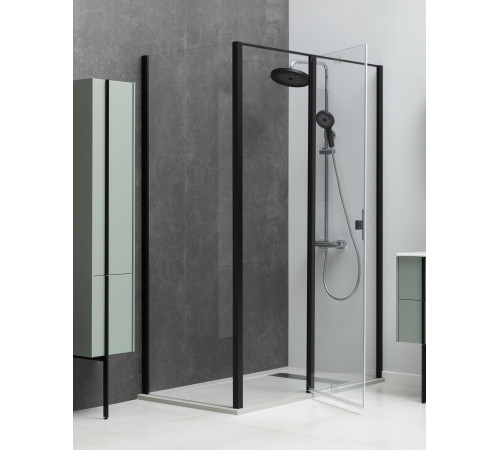 Душевой уголок Allen Brau Priority 120x90 3.31033.BBA + 3.31045.BBA черный браш