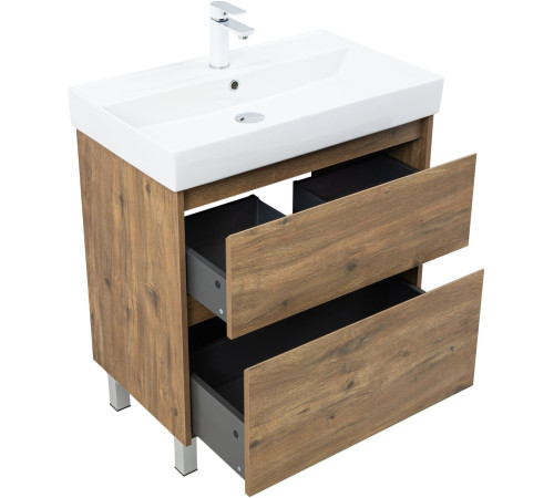 Тумба под раковину Aquanet Nova Lite 2.0 75 напольная, дуб рустикальный