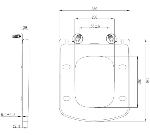 Крышка-сиденье для унитаза Allen Brau Liberty 4.33006.20 белый глянец