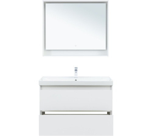 Тумба под раковину Aquanet Милан 100 белый глянец