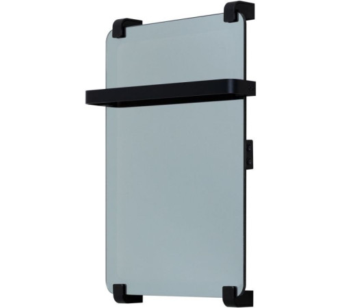 Полотенцесушитель электрический Allen Brau Infinity 60x44 с рейлингом и креплением, черный браш