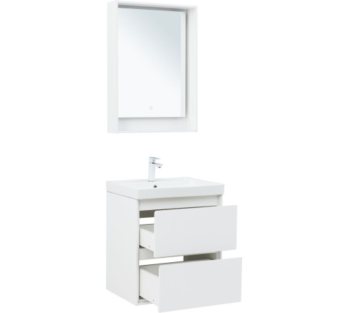Тумба под раковину Aquanet Милан 60 белый глянец